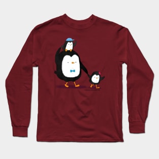 Dad Penguin and his kids Long Sleeve T-Shirt